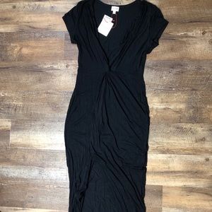 Black rolla coaster dress with Center slit